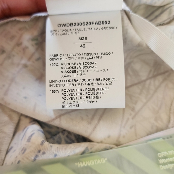 💎OFF-WHITE Bouroullec Spiral Slip Dress by Virgil Abloh sz 42/US 6 - Picture 7 of 10